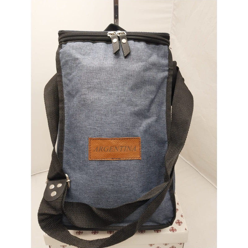 Porta termos con tapa cordura azul