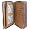 Billetera dama doble cierre color beige matelasse