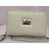 Billetera dama doble cierre color verde agua