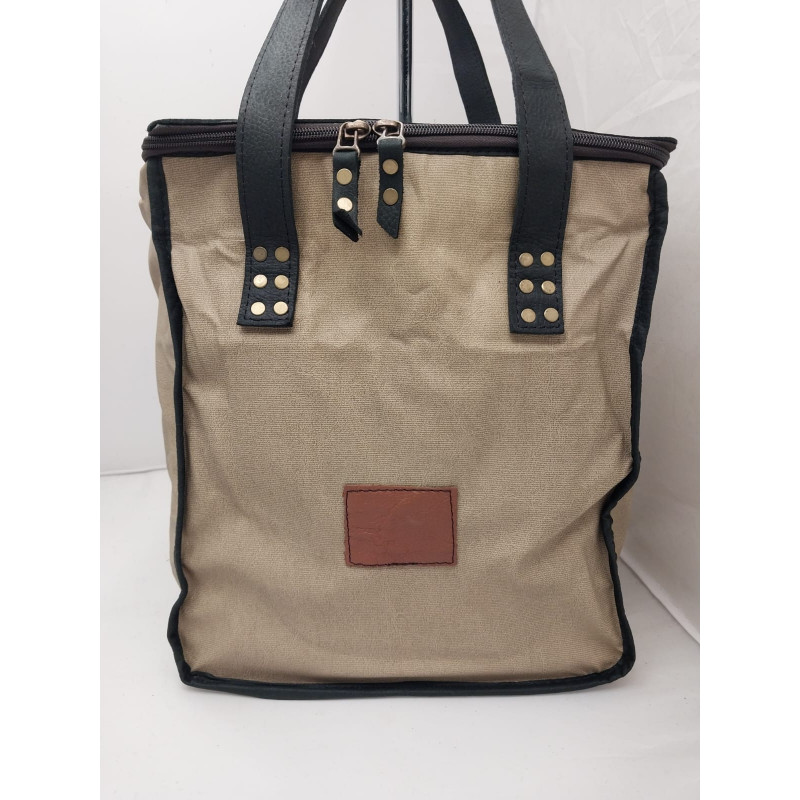 Porta botellas 6 divisiones sintético beige