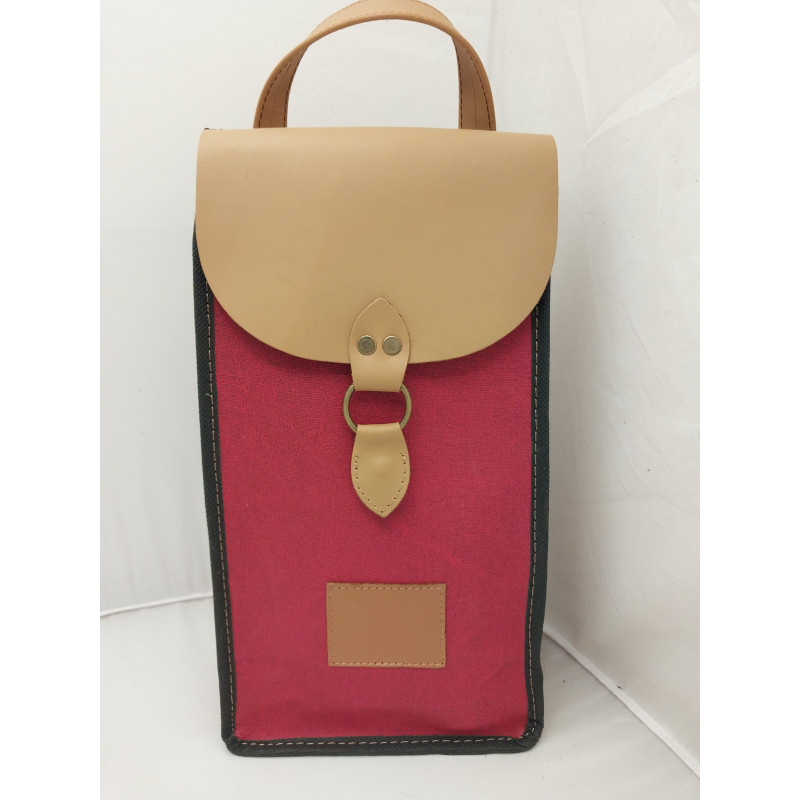 Porta botellas dobles sintético rojo