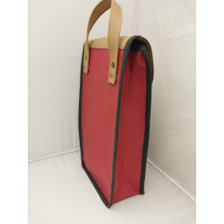 Porta botellas dobles sintético rojo