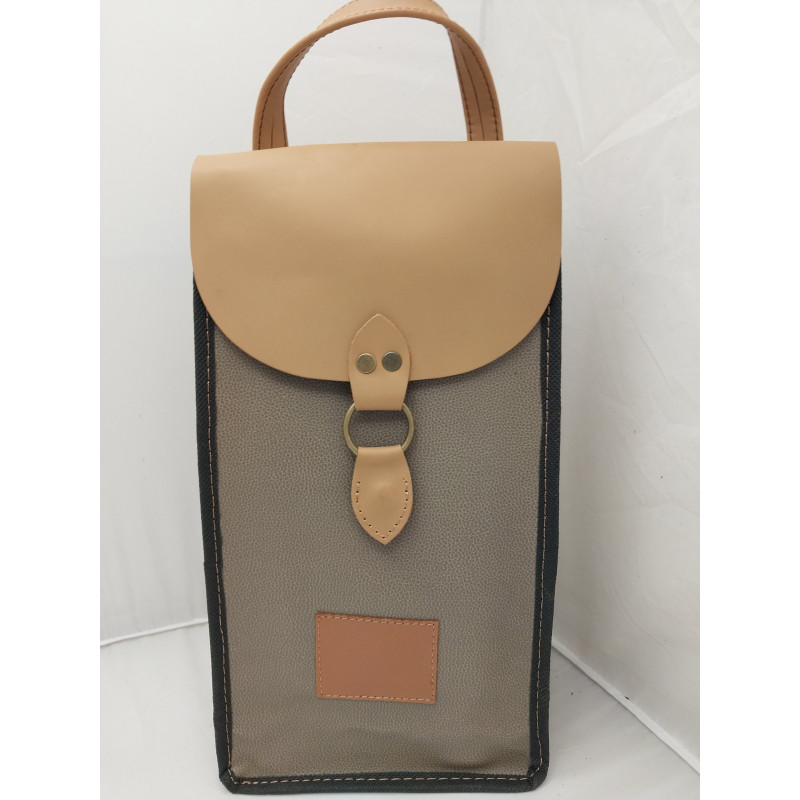 Porta botellas dobles sintético gris