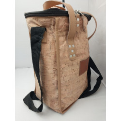 Porta botellas 4 divisiones con correa corcho