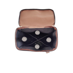Porta botellas 4 divisiones sintético beige