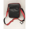 Morral Lorenzo negro con vivos y correa rojo