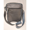 Morral Lorenzo negro con vivos y correa azul