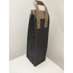 Porta botellas simple sintético negro