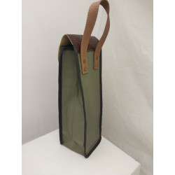 Porta botellas simple sintético verde