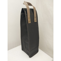 Porta botellas simple sintético negro