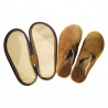 Pantuflas de carpincho con estuche talle 42/43