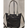 Cartera Allegra cuero negro combinado
