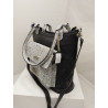 Cartera Allegra cuero negro combinado