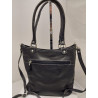 Cartera Allegra cuero negro graneado