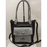 Cartera Allegra cuero negro combinado