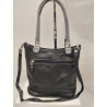 Cartera Allegra cuero negro combinado