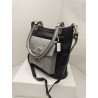 Cartera Allegra cuero negro combinado