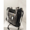 Cartera Allegra cuero negro combinado