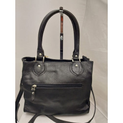 Cartera Leticia cuero negro