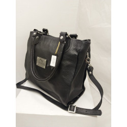 Cartera Leticia cuero negro