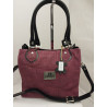 Cartera Leticia reptil bordó y negro