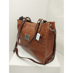 Cartera Leticia cuero crocco suela