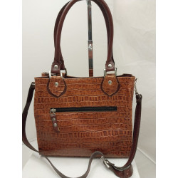 Cartera Leticia cuero crocco suela