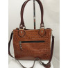 Cartera Leticia cuero crocco suela
