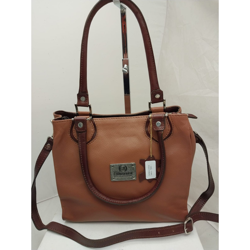 Cartera Leticia cuero suela y marrón