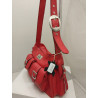 Cartera Atenea cuero graneado rojo