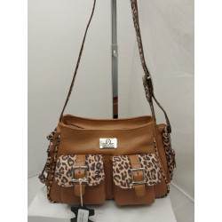 Cartera Atenea cuero graneado suela combinado