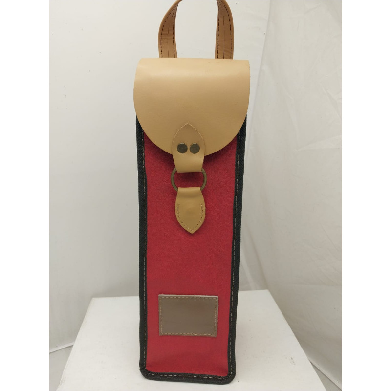 Porta botellas simple sintético rojo