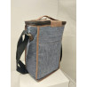 Porta termos con tapa en cordura azul