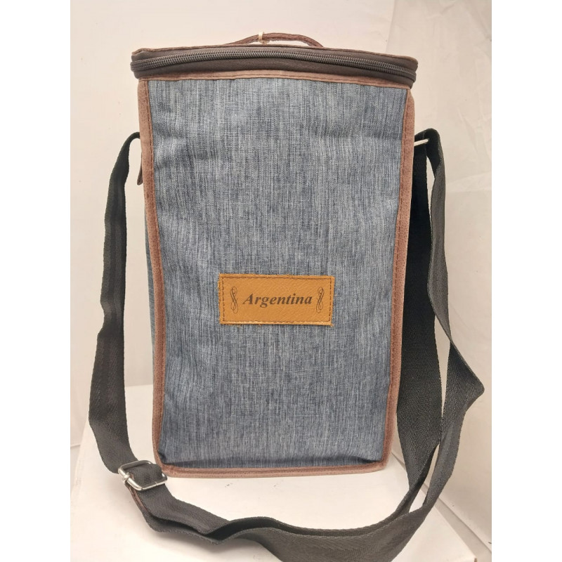 Porta termos con tapa en cordura azul