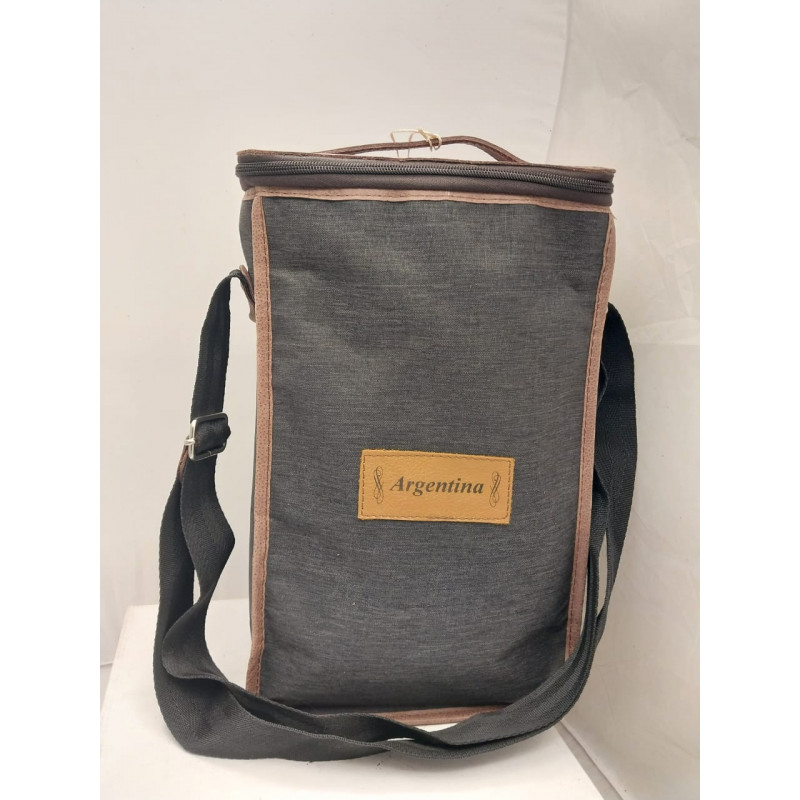 Porta termos con tapa en cordura gris