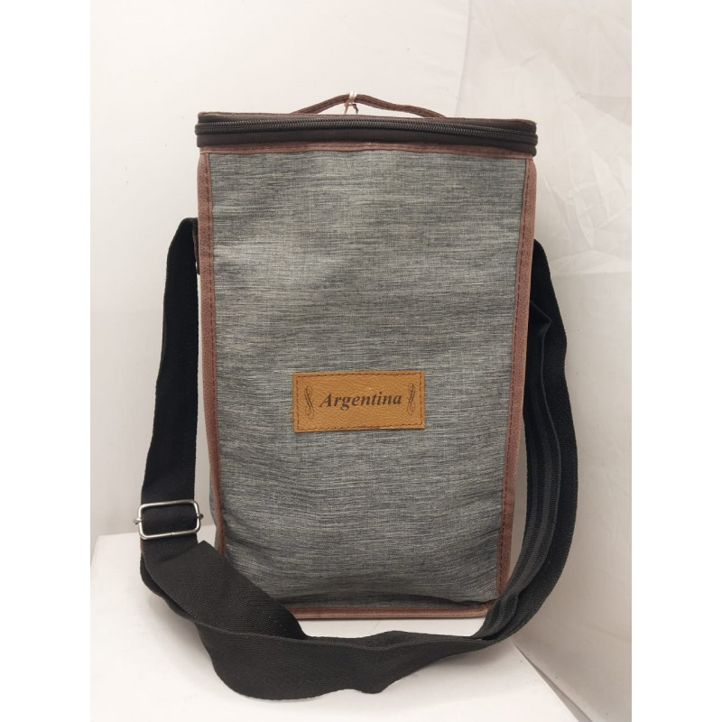 Porta termos con tapa en cordura gris