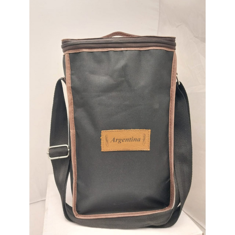 Porta termos con tapa en cordura negro