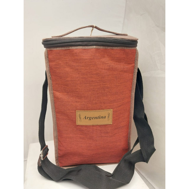 Porta termos con tapa en cordura rojo