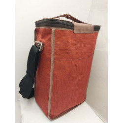 Porta termos con tapa en cordura rojo