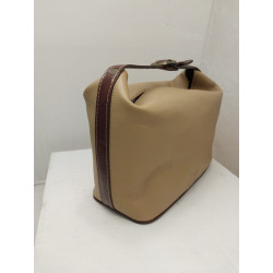 Neceser cuero graneado beige
