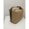 Neceser cuero graneado beige