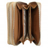 Billetera dama doble cierre color beige