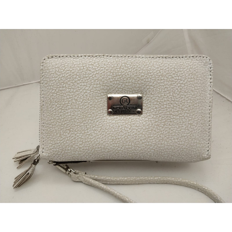 Billetera dama doble cierre color beige
