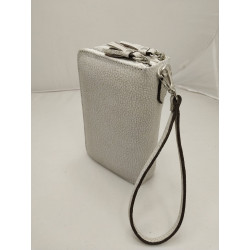 Billetera dama doble cierre color beige