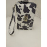 Billetera dama doble cierre cuero camuflado