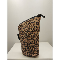 Yerbero de cuero color animal print