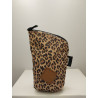 Yerbero de cuero color animal print